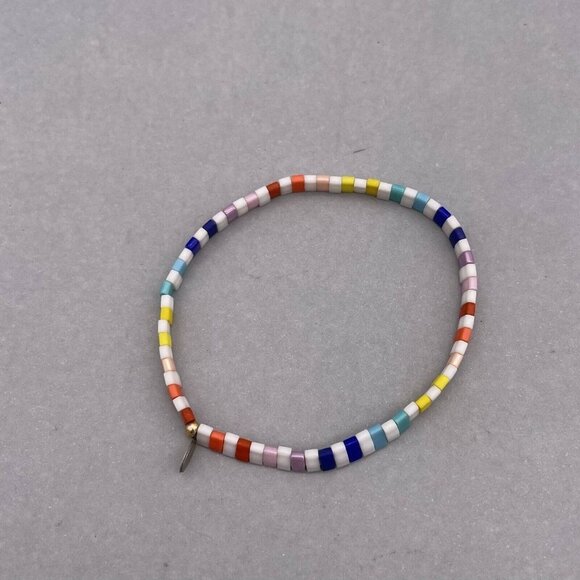 Shashi Tilu Bracelet Beaded Tassel Bracelet Lot of Tow Multicolor - Picture 4 of 4